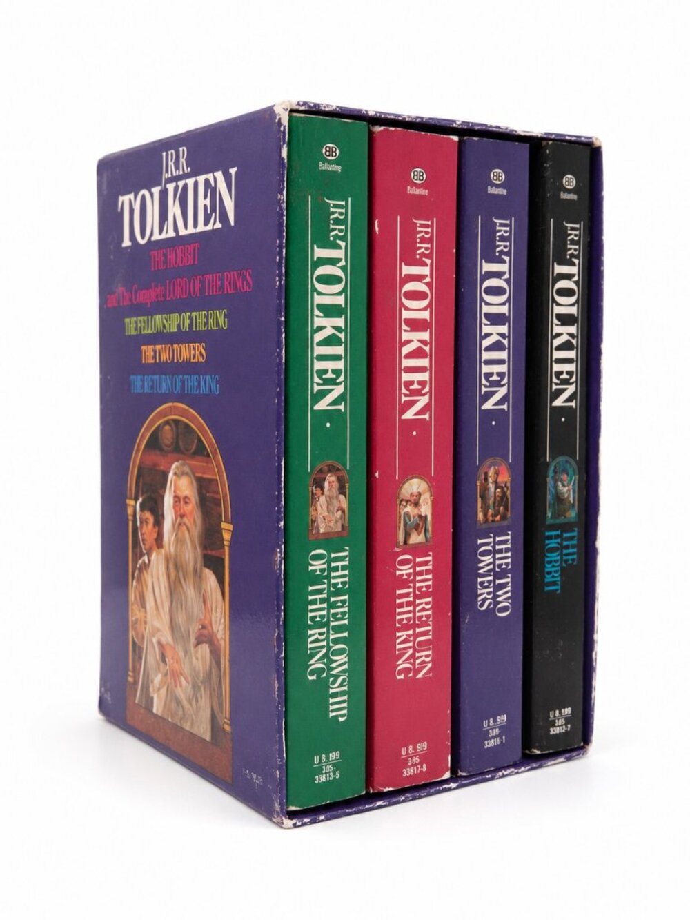 JRR Tolkien Hobbit Lord of the Rings 4 Book Box Set Vintage Ballantine Fantasy